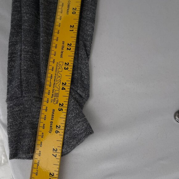 Aerie Grey Draped Wrap V-Neck Sleeveless Knit Jumpsuit Drawstring Waist Gray Wom - Picture 8 of 11